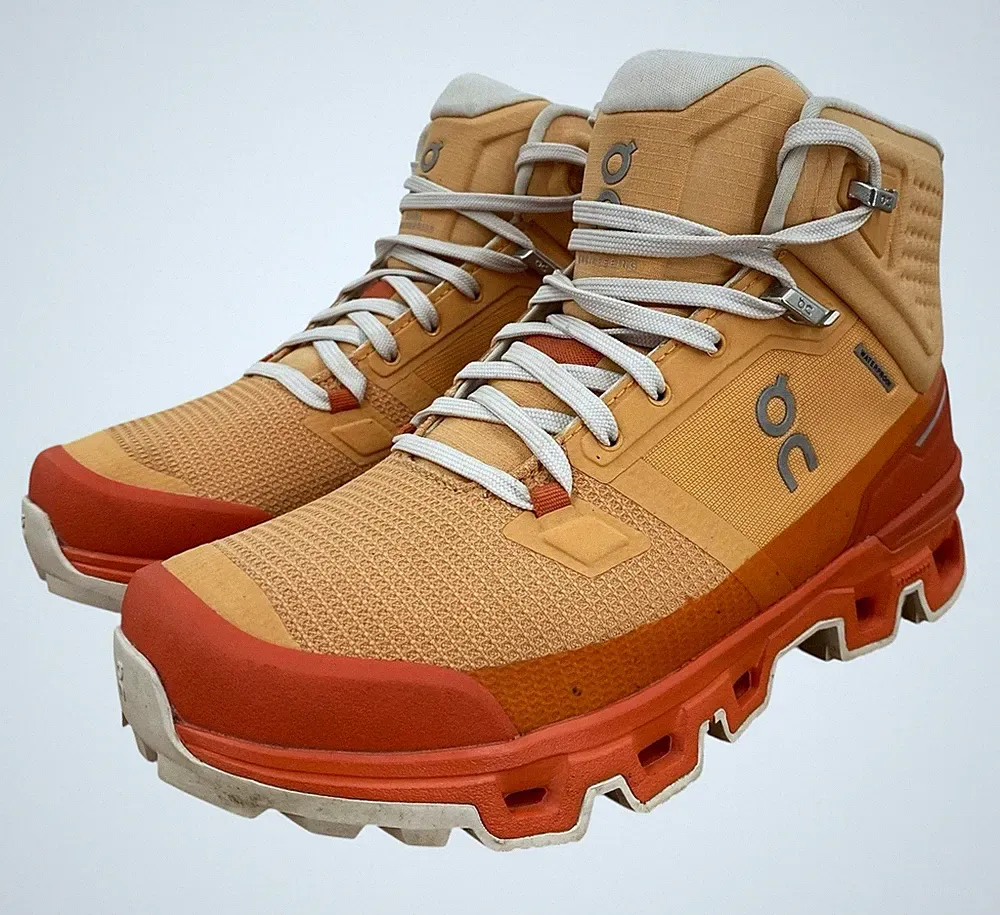 On Cloudrock 2 Women's Orange Waterproof Hiking Boots Shoes Size 6.5