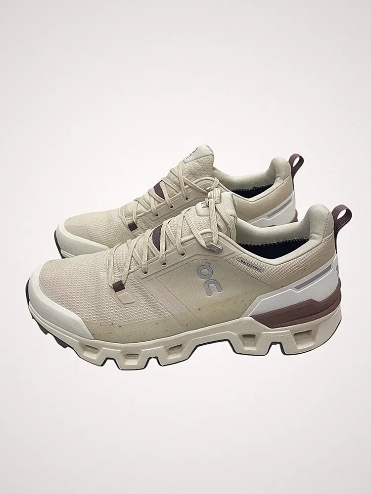 On Women Cloudwander Waterproof Hiking Running Shoes Sand Ivory Size 10 US