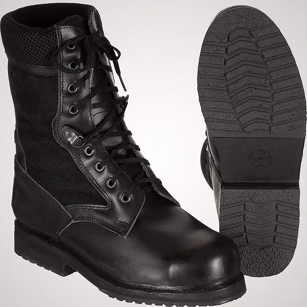Original Italian Military Combat Boots Lightweight Leather Semi Seasional New