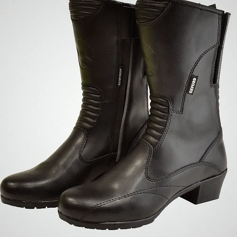 Oxford Savannah Waterproof Leather Motorcycle Boots Women's Sizes 5.5 - 6.5