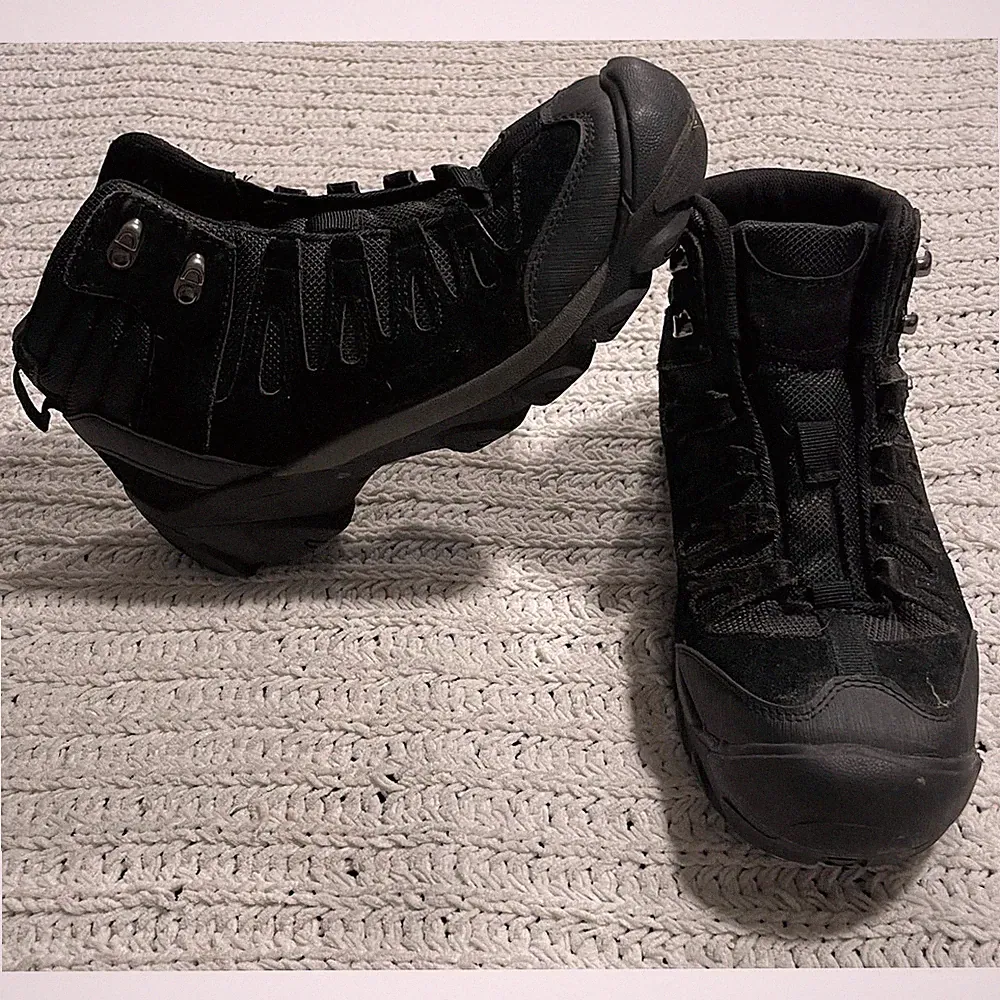 Ozark Trail Hiking Boots Leather Bump Toe Mens 7 EU 39.5 28802104 Black