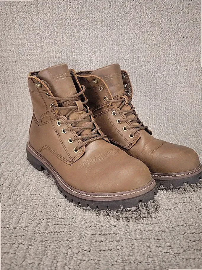 OZARK TRAIL MEN'S RANGE CLEAN TOE MOUNTAIN HIKING & HUNTING BOOTS SIZE 8