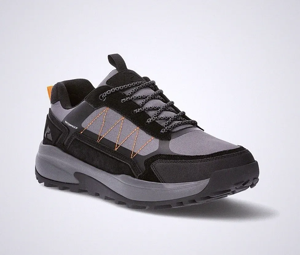 OZARK TRAIL Men's Size 11 Waterproof Hiking Shoes Low Top Leather Upper • Black