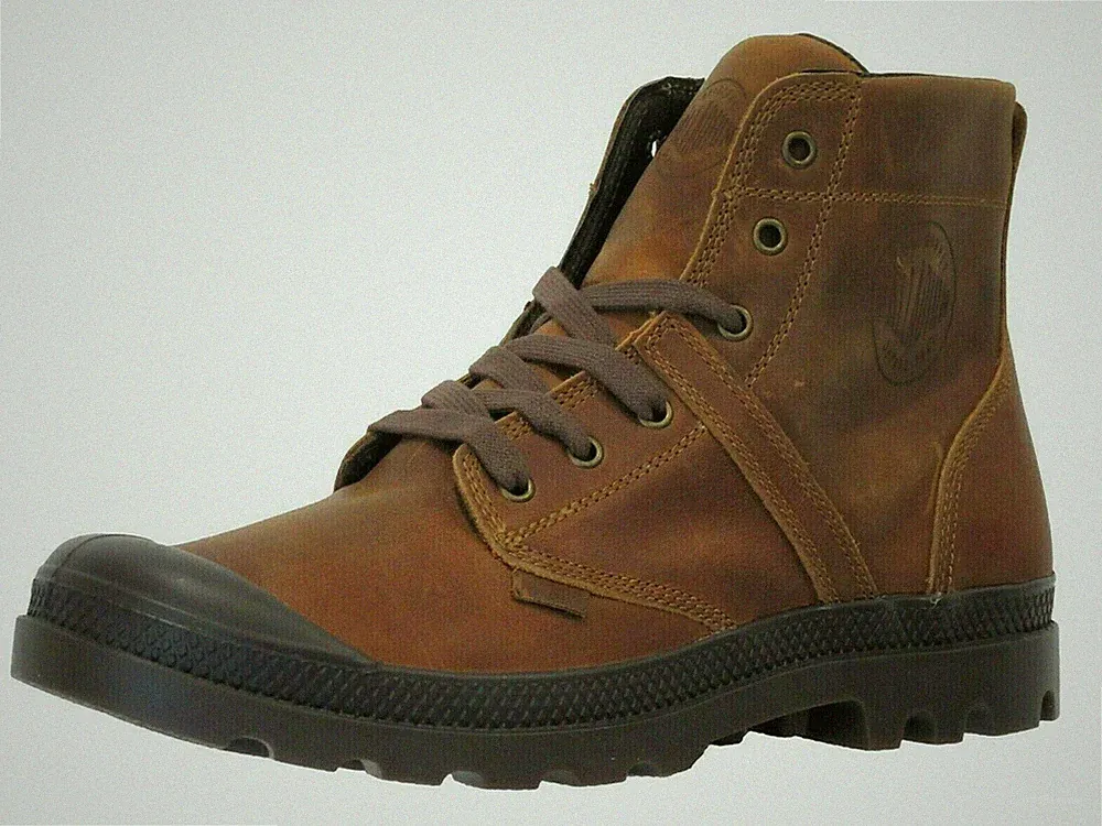 Palladium Men's 03079-237 Pallabrouse lea 2 Leather Combat Boots Brand New