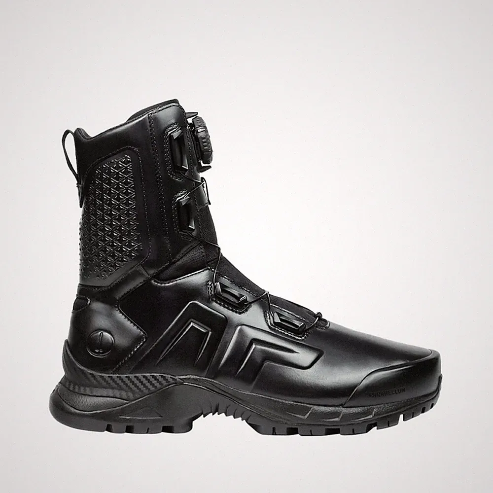 Parabellum Men's Black Leather Tactical Boots BOA Fit System Anti-Slip Centurion