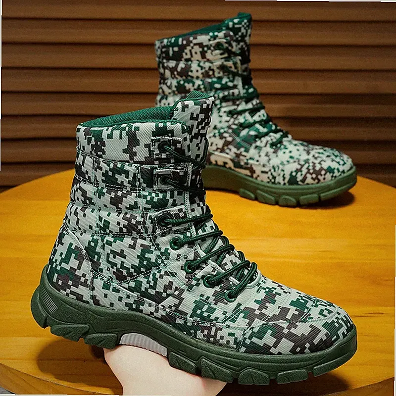 Plush Thick Men's Warm Snow Boots Anti Slips Outdoor Hiking Mountaineering Shoes
