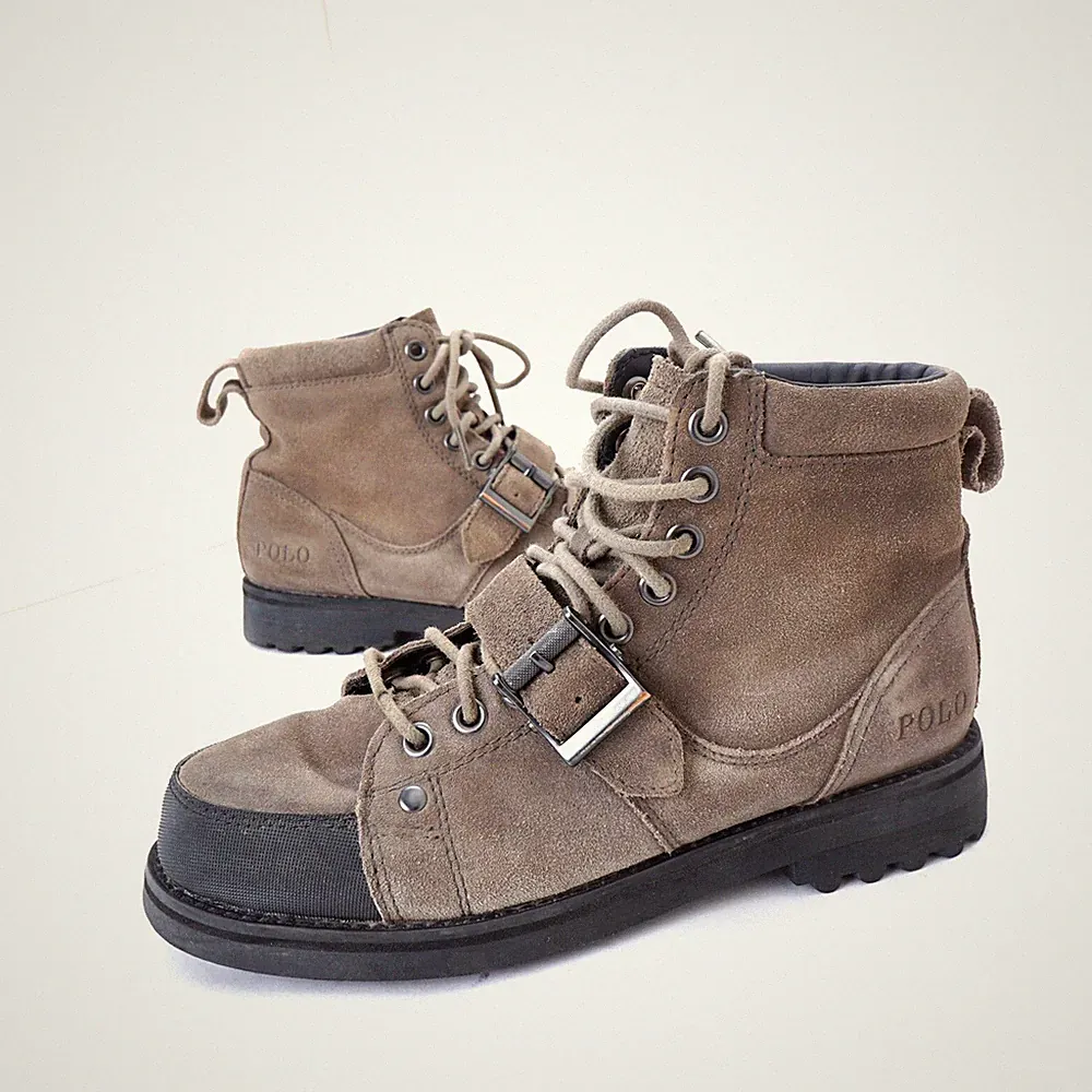 POLO RALPH LAUREN Mcalton Hiking Boots Suede Leather Rugged Buckle Men’s 7 D