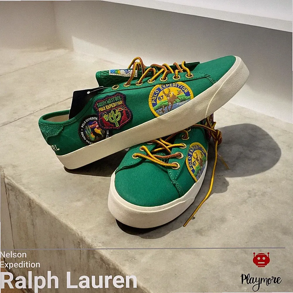 Polo Ralph Lauren Nelson Mens Low Top Shoe Exped Sportsman Wildlife Patch Camp