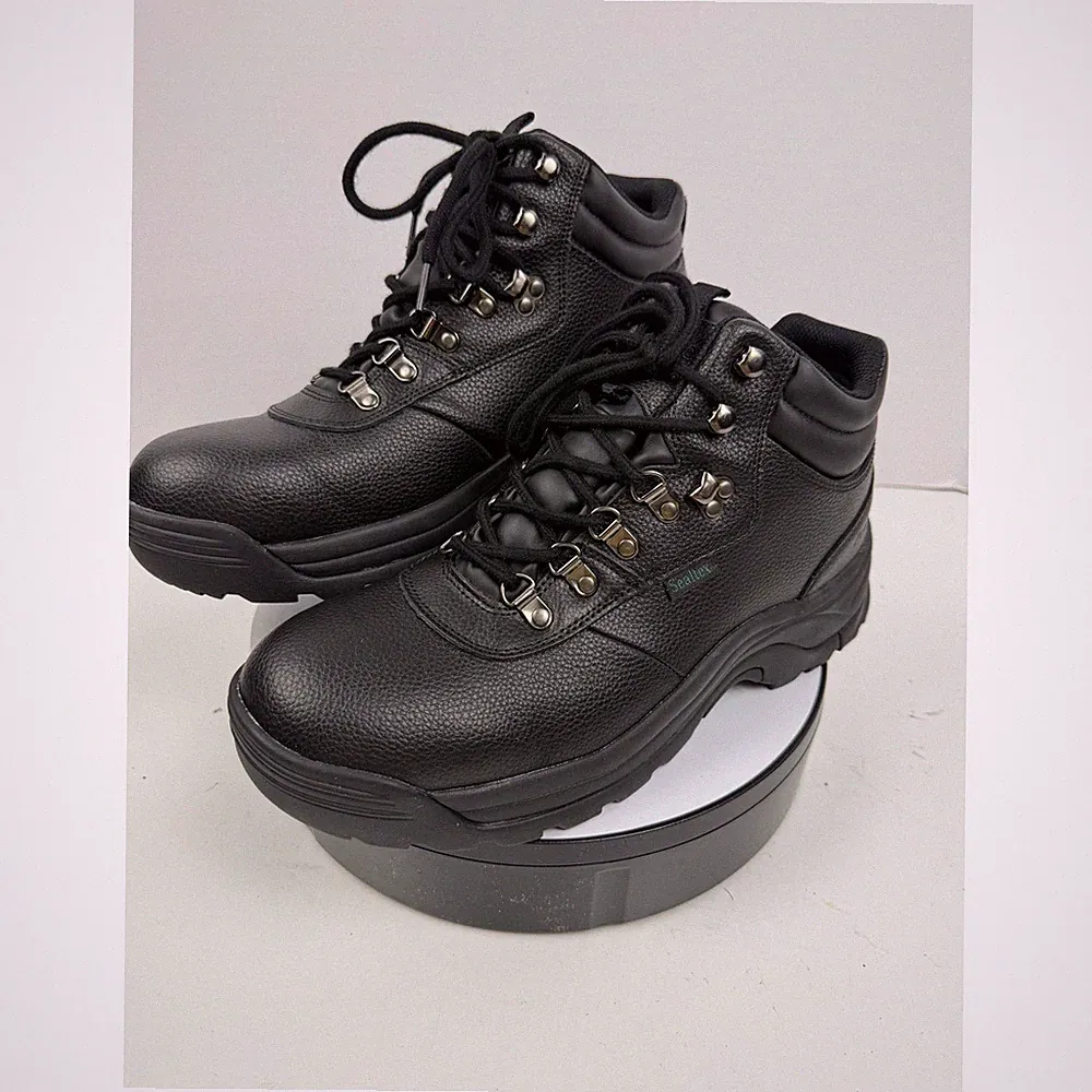 Propet Black Grain Leather orthopedic Arch Ankle Support Hiking Boots Men 12