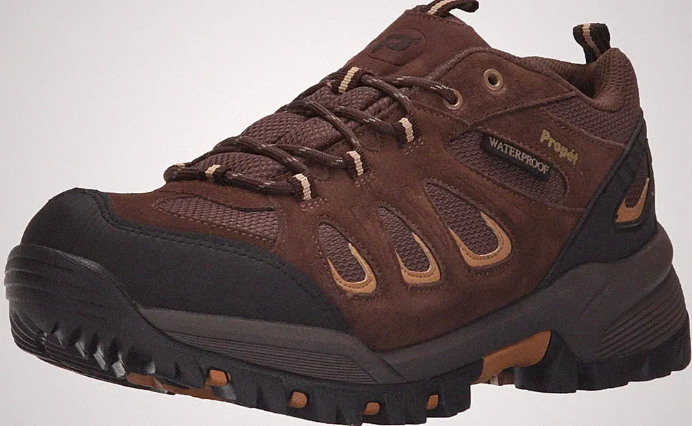 Propet Mens Ridge Walker Hiking Hiking Sneakers Shoes - Black 9.5 XX-Wide Brown