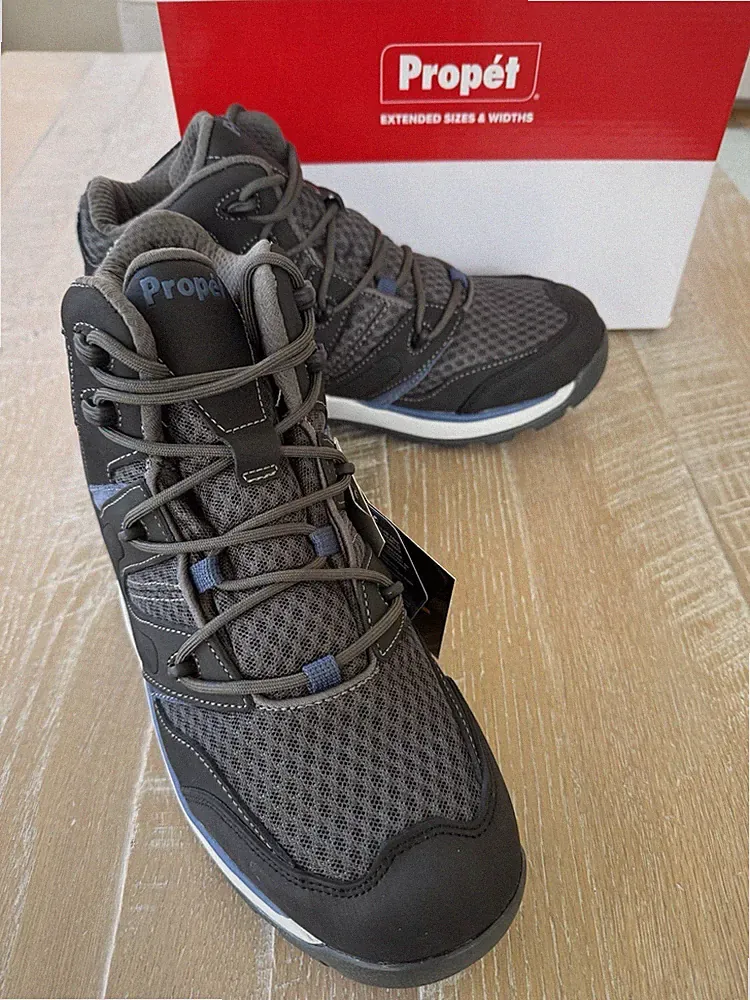 Propet Veymont Men’s Wide Waterproof Hiking Boots Grey/Blue Size 16 5E