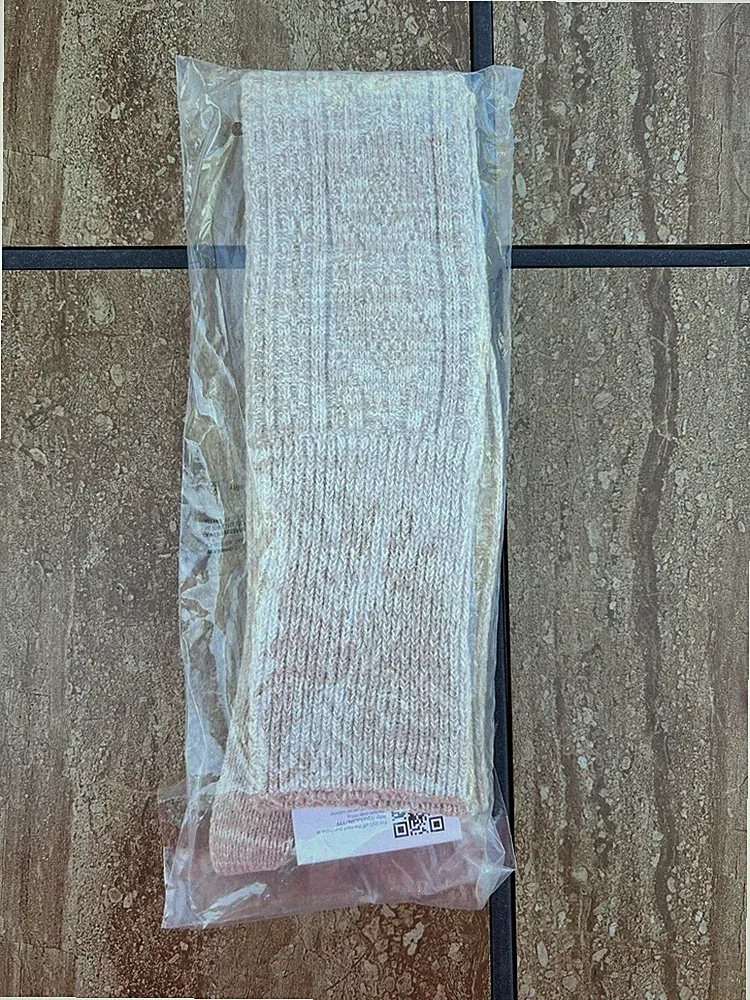 Pudus Sweater Socks Over the Knee Shoe Size 6-10 Cozy Cabin FabFitFun Beige New