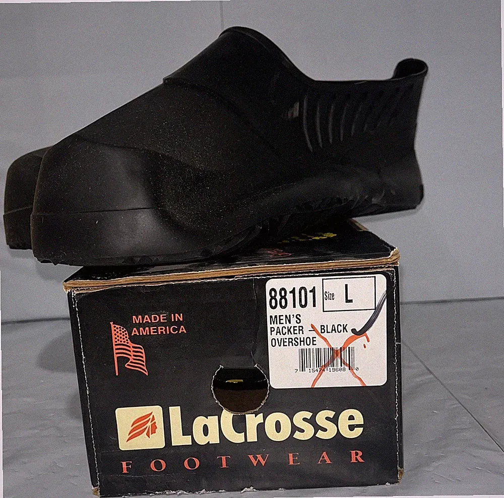 PVC Rubber Waterproof Over Work Boots Construction Shoes Rain Snow Galoshes LRG