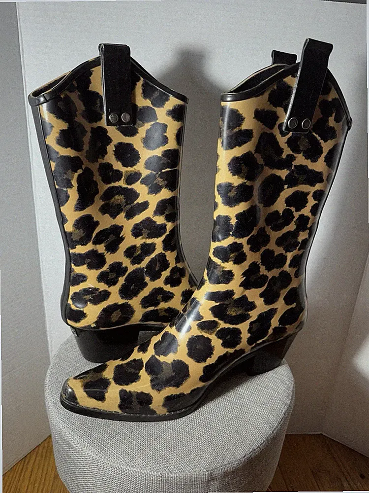 Rain Bops by beehive Rain 13 Square Toe Pull On Women's Rain Boots Size 8