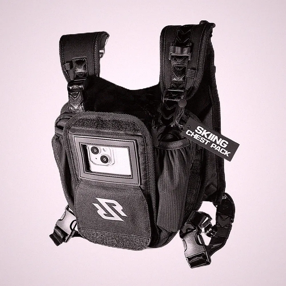 RaveRunner® Ski & Snowboard Chest Pack – Slim Chest Pack for Skiing a