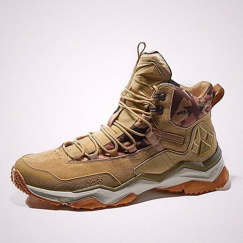 RAX Waterproof Hiking Shoes Men Winter Outdoor Sneakers for Men Snow Boots Plush