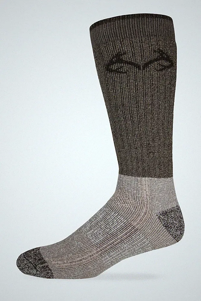 Realtree Men's Cupron Antimicrobial Merino Wool Boot Socks 1 Pair