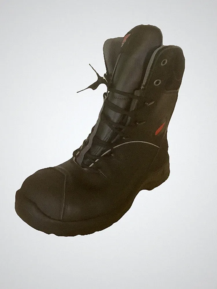 Red Wing Men’s Work Boots Petroking Size US 12 Black Zip Up Hi Top 8” Italy N
