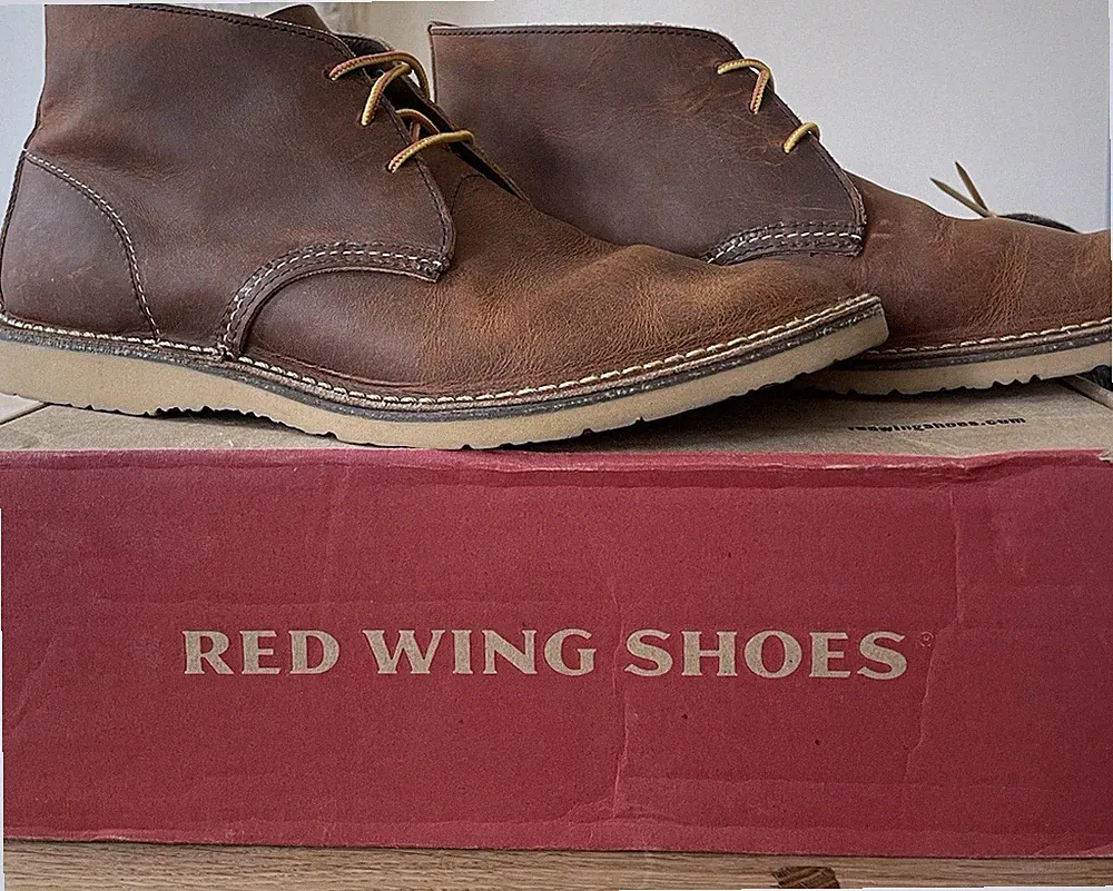 Red Wing Shoes Chukka Copper Leather Lace-Up Men's Boots Size 10.5 D