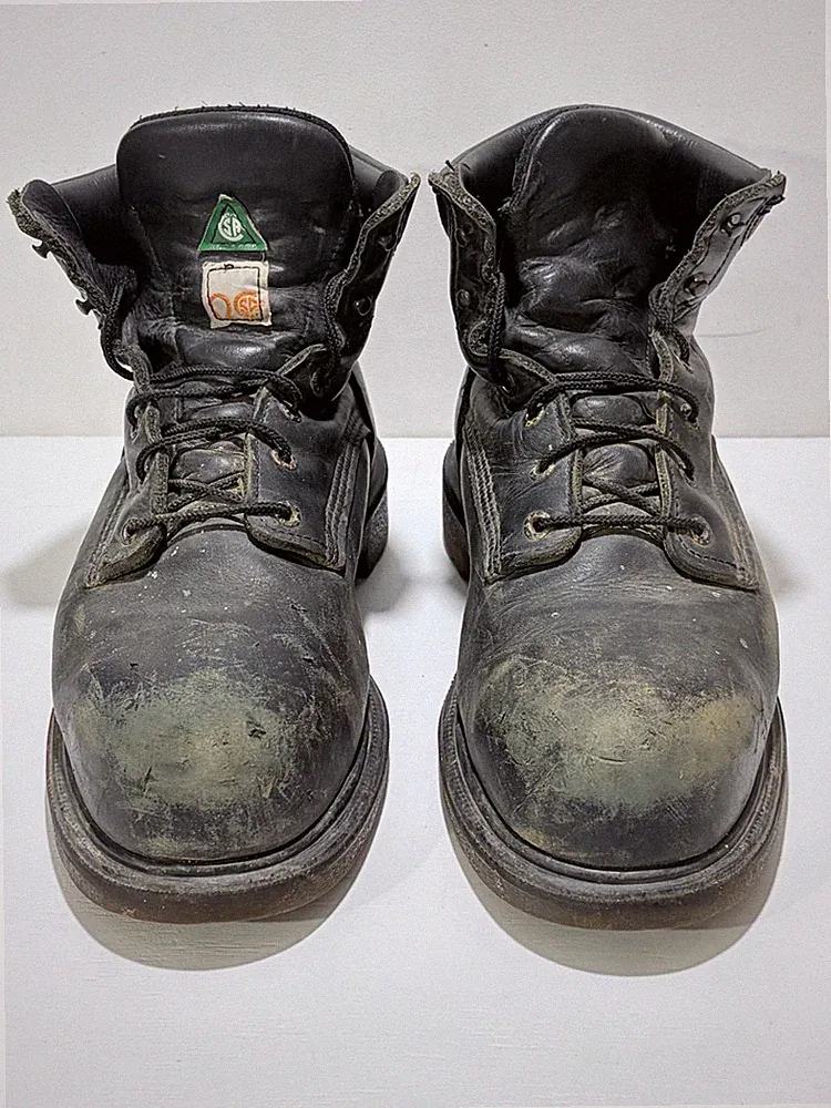 Red Wing Shoes Mens Size 9.5eee Safety Boots Steel Toe Black XX-Wide 3e Leather