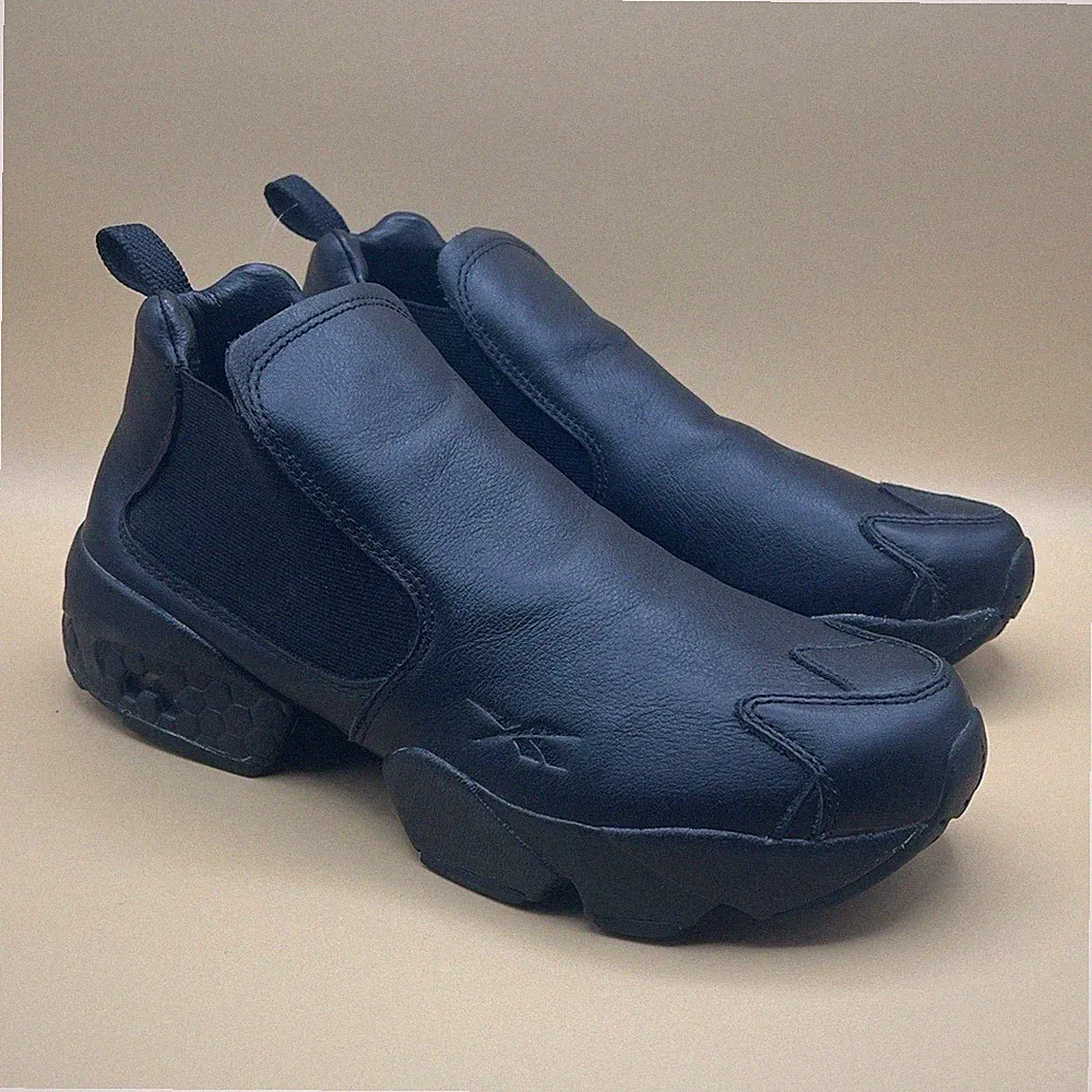 Reebok Instapump Fury Chelsea Black Slip On Ankle Boots - Women's Size 7.5 NEW