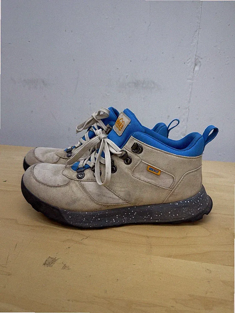 REI Co-Op TrailMade Hike waterproof hiking boots Beige Blue Men’s Size 9.5