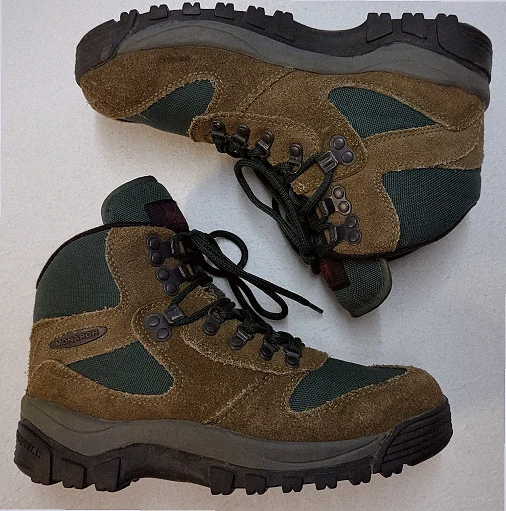 REI Monarch IV Hiking Boots Sz 8.5 Waterproof Suede Ankle Support Trails Merrell