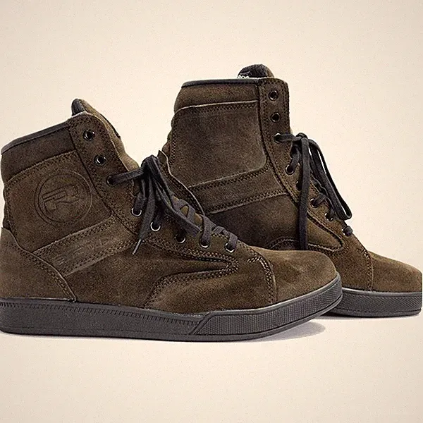 Richa Rocky Motorcycle Boots Short CE Ankle Trainers Brown