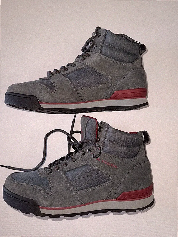 Ridgemont Monty Hi Men’s Hiking Boots Pewter/Slate Gray Suede Leather Sz 9