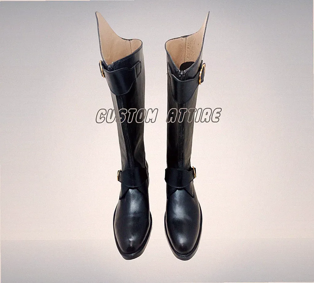 Riding Boots,Long Leather Horseback Black Riding Boots,Tall Horseriding Boots