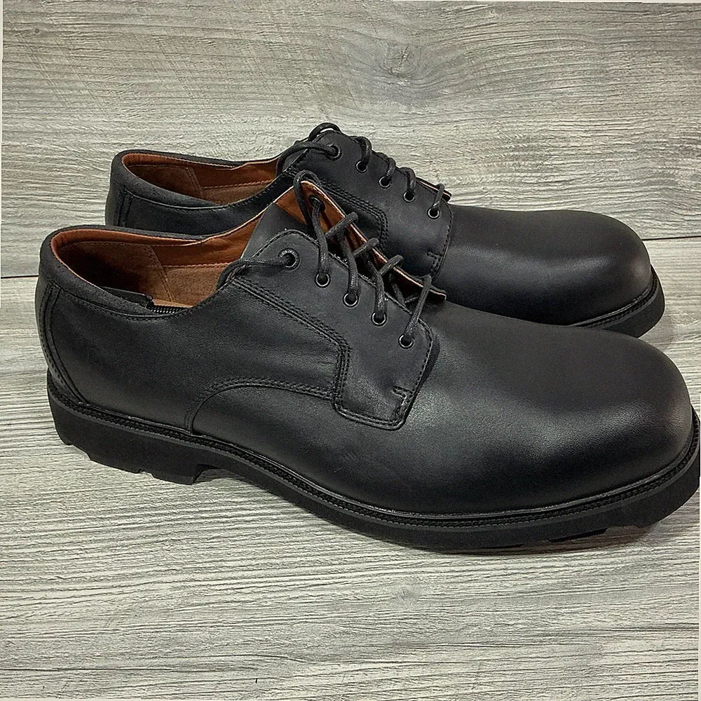 Rockport Men’s Waterproof MJ408 Black Leather Oxford Boot Shoes Size 15W Wide