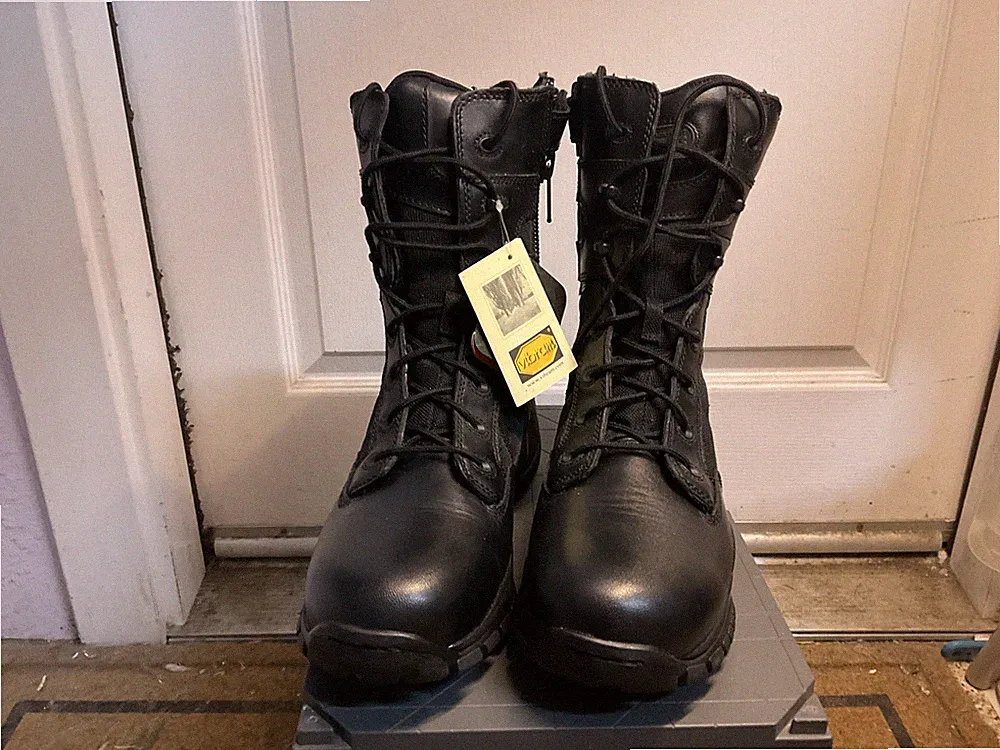 ROCKPORT WORKS RK6612 COMPOSITE TOE MEDIUM WIDTH WORK HIKER SIDE ZIP BOOTS SZ 10