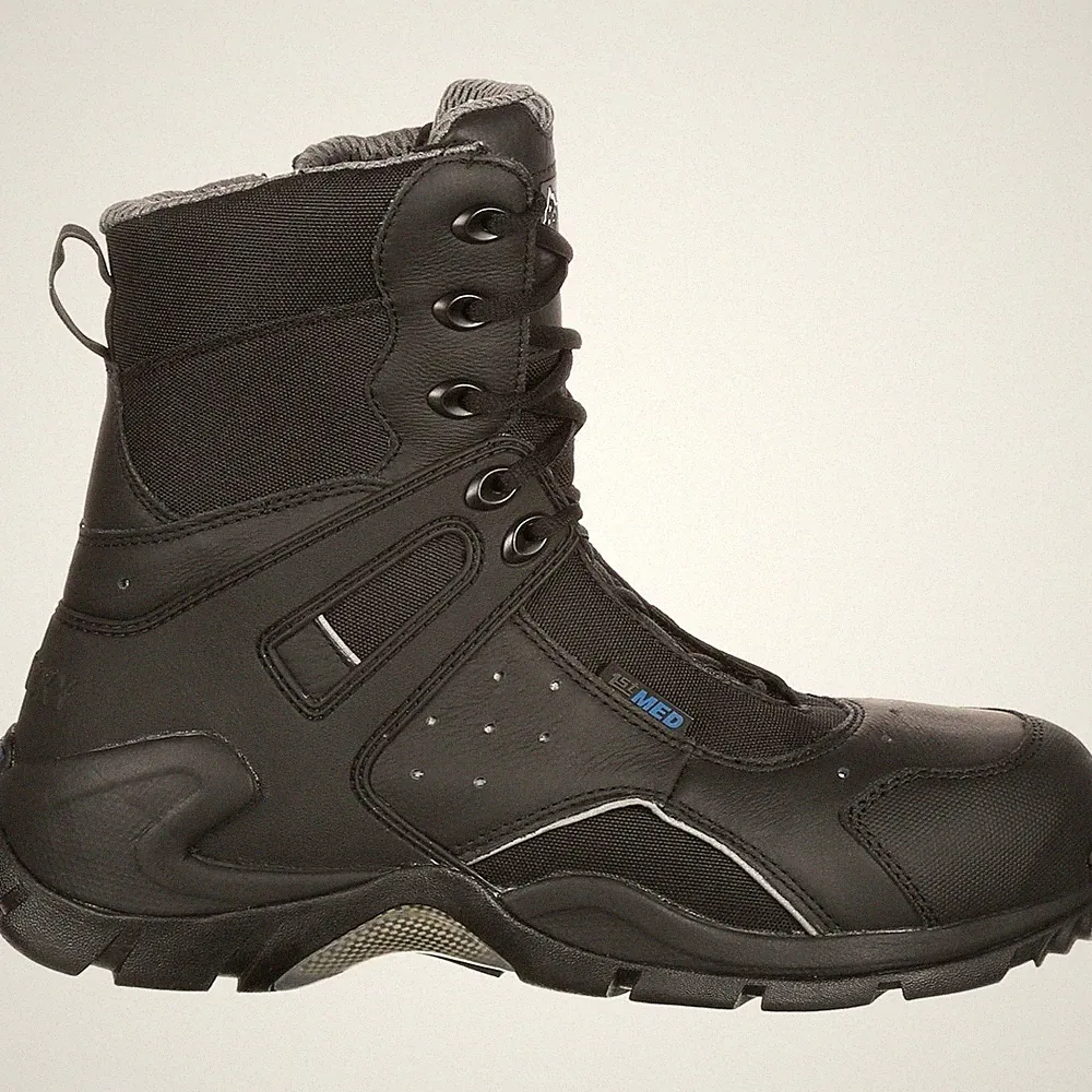 Rocky 1st Med Carbon Fiber Toe Puncture-Resistant Side-Zip Waterproof Boots