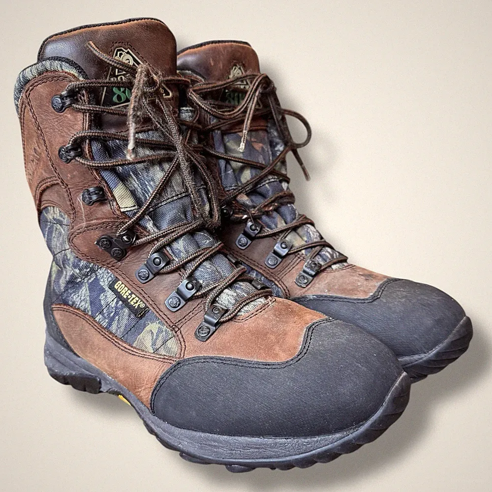 Rocky 4130 800G Thinsulate Waterproof Leather Camo Hunting Boots Mens 8.5 M