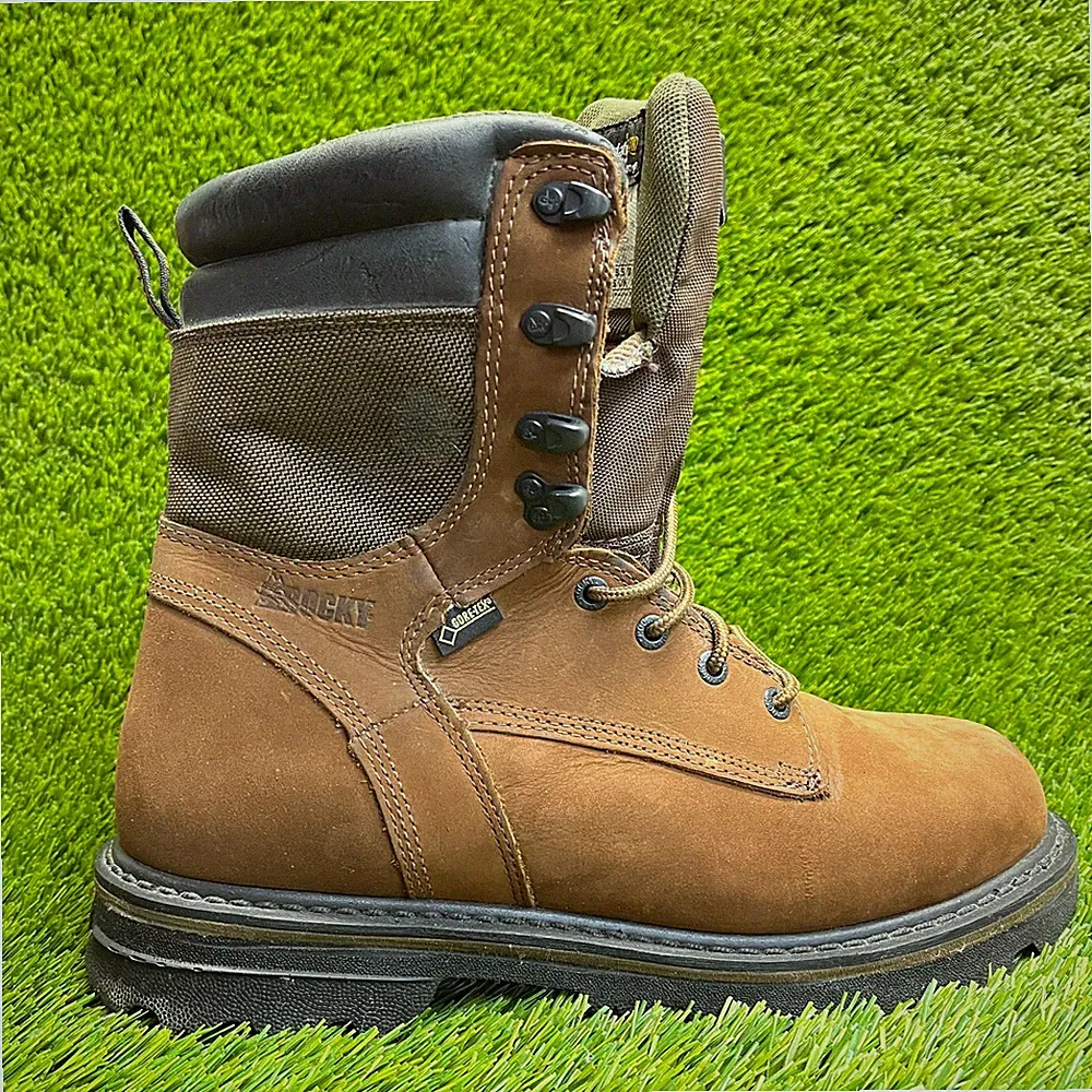 Rocky 9" Cornstalker GTX Mens Size 9.5 Brown Outdoor Waterproof Hiking Boots