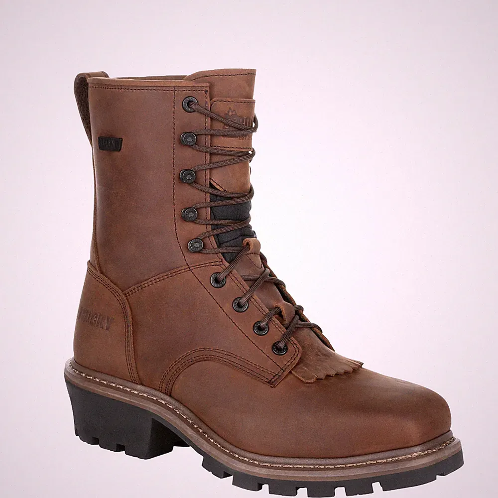 Rocky Men's Logger Composite Toe Waterproof Dark Brown Work Boots RKK0277