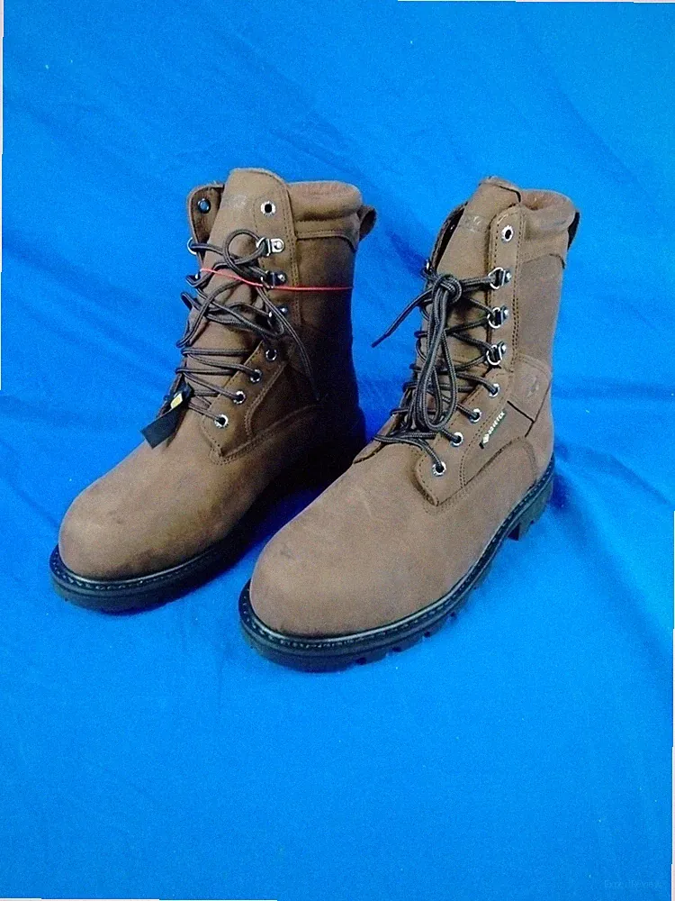 Rocky Mens Brown Leather Ranger Steel Toe Goretex Insulated Hiking Boots SZ 9.5