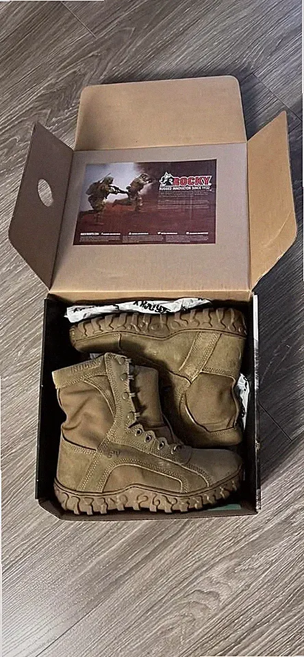 Rocky S2V Men's Tactical Military Boot, Size 9M - Brown