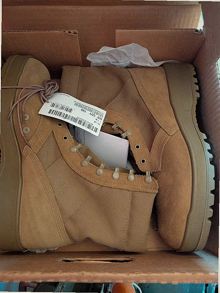 Rocky Standard Issue Combat Boots Coyote Hot Weather Soft Toe US 12.5 Wide