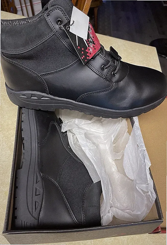 Rothco Men's Black Leather Combat Boots Lace Up Round Toe Size 16 M