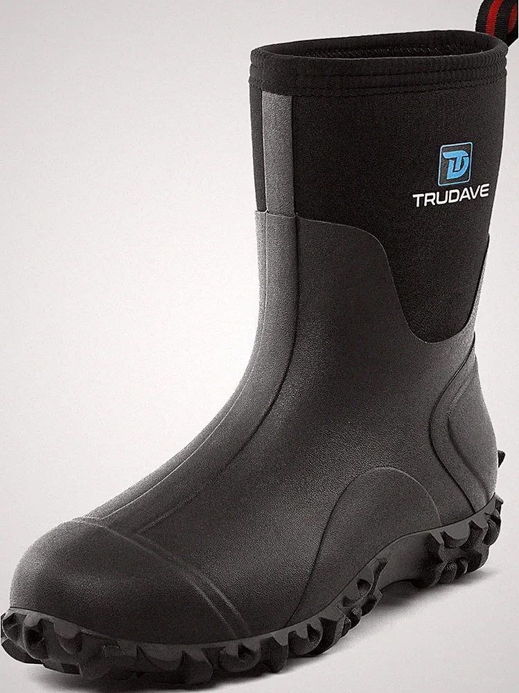 Rubber Boots for Men, 6Mm Neoprene Insulated Mud Boots with Steel Shank, Men'S M