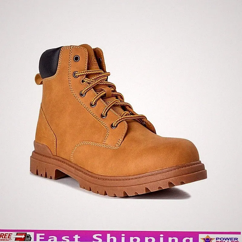 Rugged Men's Troy Boots Faux Suede Lace-Up Mid Calf Hiking Casual Comfort New