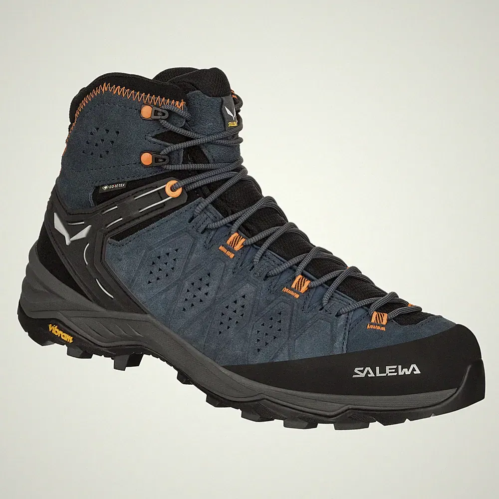 Salewa Alp Trainer 2 Mid GTX Men's Hiking Boots, Dark Denim/Fluo Orange, M12