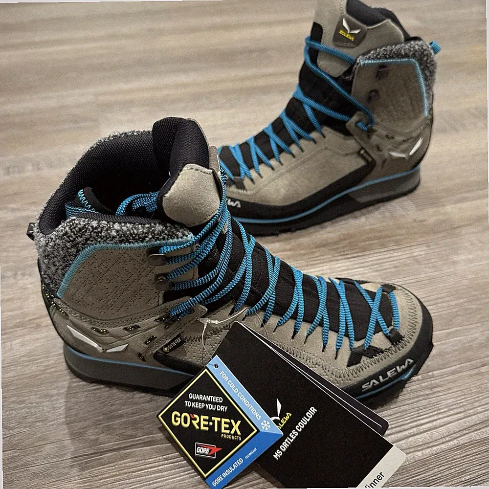 Salewa Mountain Trainer 2 Winter Mid GTX Bungee Cord Delphinium Boots Women 7