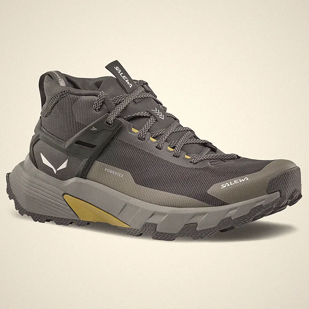 Salewa Pedroc 2 Mid PTX Men's Hiking Boots, Black Out/Bungee Cord, M9.5