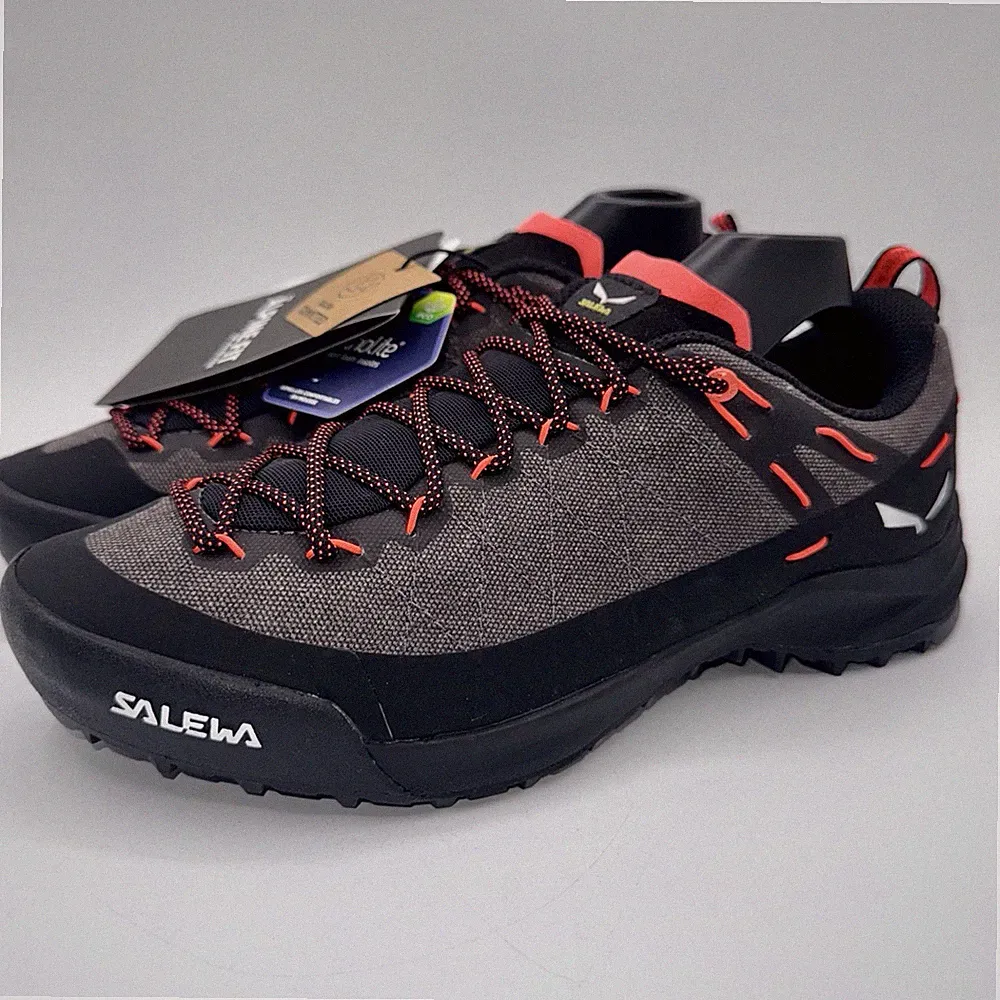Salewa Wildfire Approach Shoes Women’s Size 8 Orange Black Canvas Alpine Fit