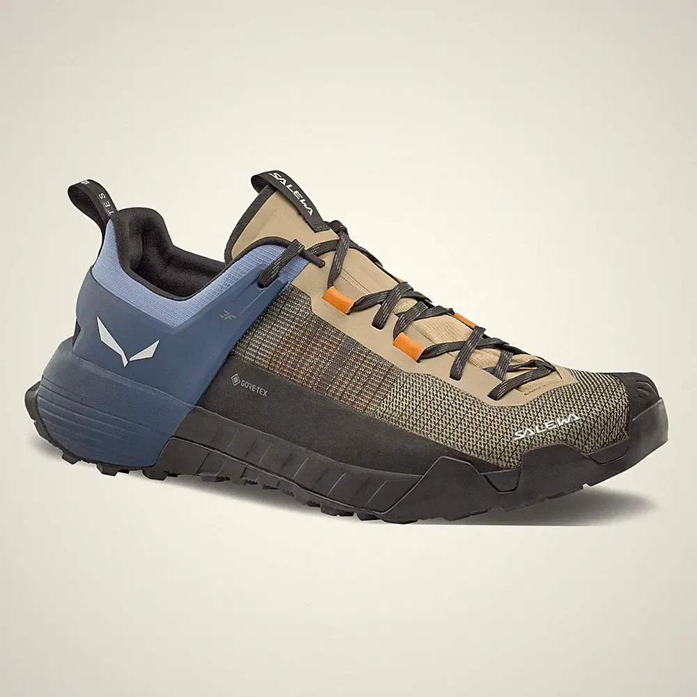 Salewa Wildfire NXT GTX Men's Hiking Shoes, Quicksand/Dark Denim, M9.5
