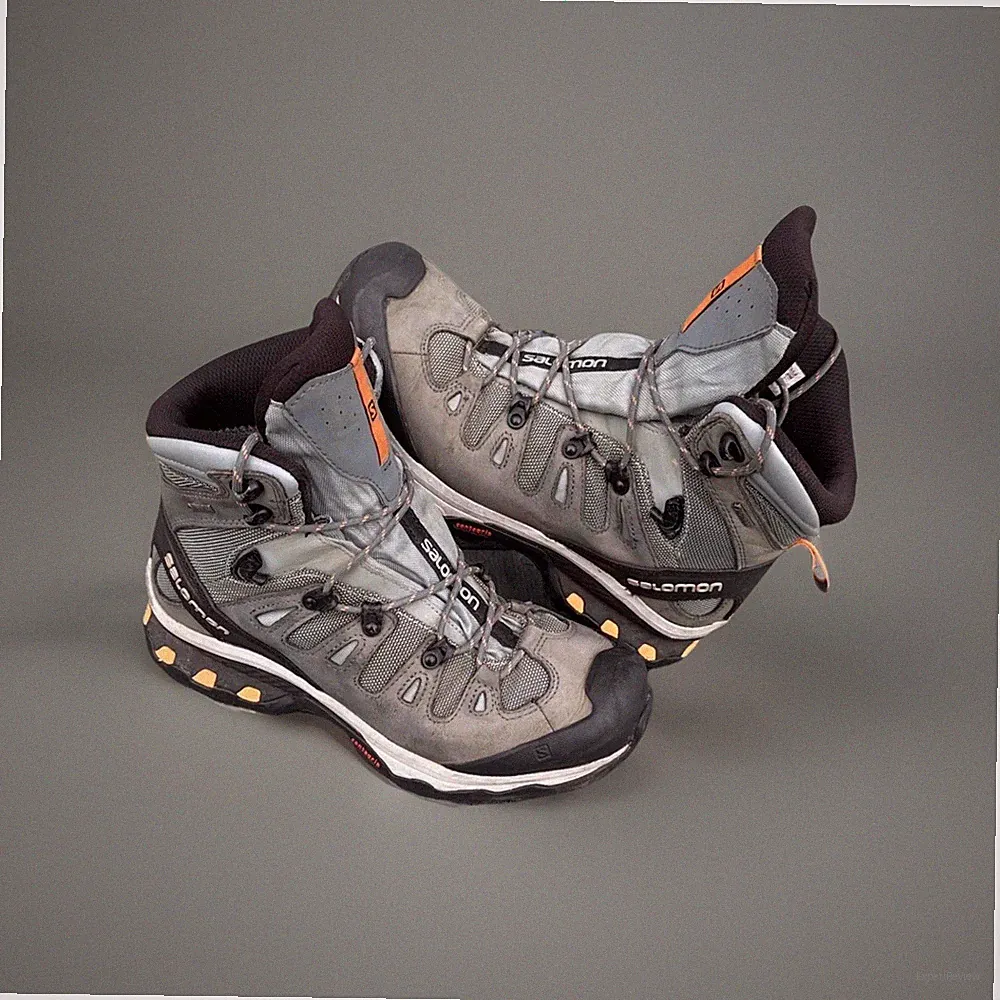 Salomon Boots Quest 4D 3 Gortex Hiking Womens 10 Gray Mid Waterproof Contagrip