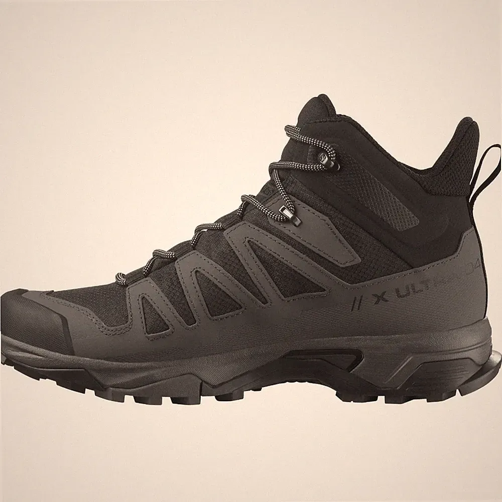 Salomon Men's X Ultra 4 Mid Gore Tex Hiking Waterproof Boots,Black