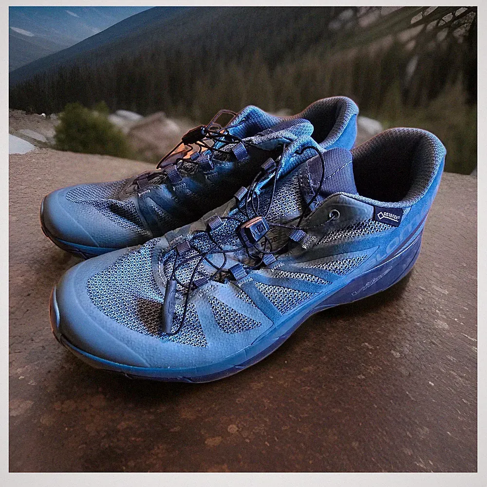 Salomon Ortholite Gore-Tex Hiking Shoes Blue Gray US Size 10 Medium 404942